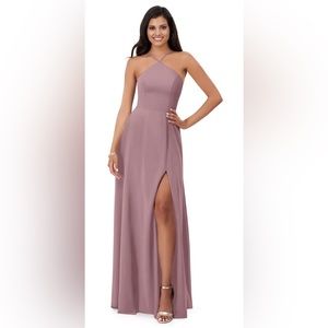 Azazie Bailey Bridesmaid Dress - Dusty Rose - Size 4